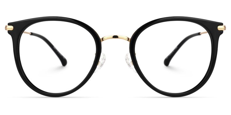 Yahaira Round Black Glasses