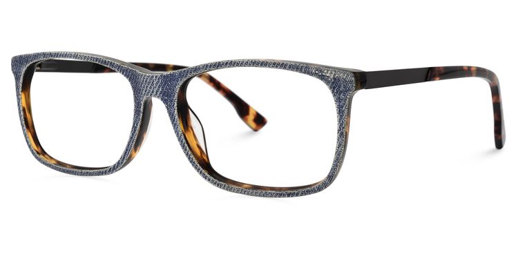 Seabrooks Square Blue Glasses
