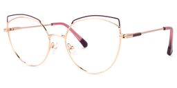 Shaina Geometric Rose-Gold Glasses1