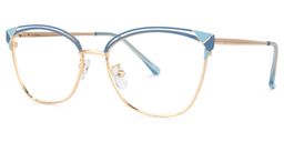Exey Cateye Blue Glasses1