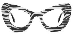 Monat Cateye Black-White Glasses0