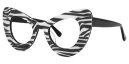 Monat Cateye Black-White Glasses1