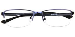 Morgan Semi-Rimless Blue Glasses1