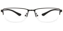 Morgan Semi-Rimless Black Glasses0