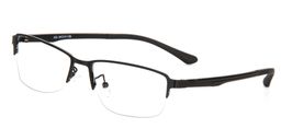 Morgan Semi-Rimless Black Glasses3