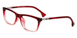 Savannah Rectangle Red Glasses3