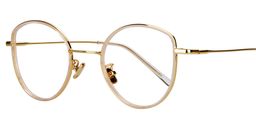 Cecilia Cat Eye Gold Glasses3
