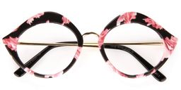 Cassiel Kiss Mouth Pink Floral Glasses1