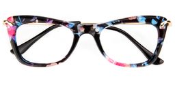 Angelina Cat Eye Blue Floral Glasses1