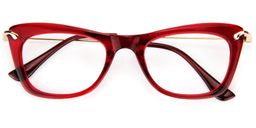 Angelina Cat Eye Red Glasses1