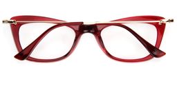 Angelina Cat Eye Red Glasses5
