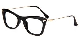 Angelina Cat Eye Black Glasses3