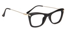 Angelina Cat Eye Black Glasses4