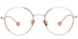 Ulrica Round Rose Gold Glasses0