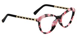 Trista Cat Eye Floral Glasses5