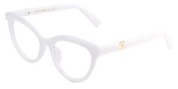 Sean Cat Eye White Glasses2
