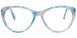 Alina Cat Eye Blue Clear Glasses0