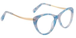 Alina Cat Eye Blue Clear Glasses5