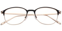 Bette Browline Black Eyeglasses1