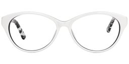 Britney Cat Eye White Glasses0