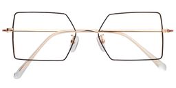 Effie Geometric Black & Gold Glasses 1