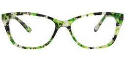 Krisztia Cat Eye Green Tortoise Glasses0