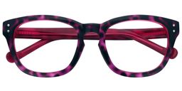 Kiara Square Purple Tortoise Glasses1