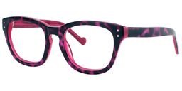 Kiara Square Purple Tortoise Glasses3