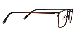 Robert Rectangle Brown Titanium Glasses5