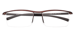 Perla Rectangle Brown Glasses1