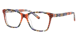 Lakia Rectangle Orange Pattern Glasses3