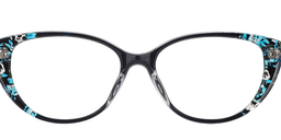 Kelsi Cat Eye Dark Blue Glasses2
