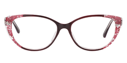 Kelsi Cat Eye Red Glasses0