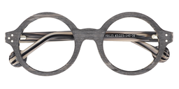 Faithe Round Gray Glasses1