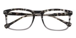 Doris Rectangle Black Clear Glasses1