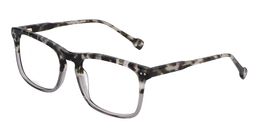 Doris Rectangle Black Clear Glasses3