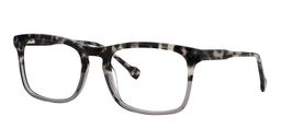 Doris Rectangle Black Clear Glasses2