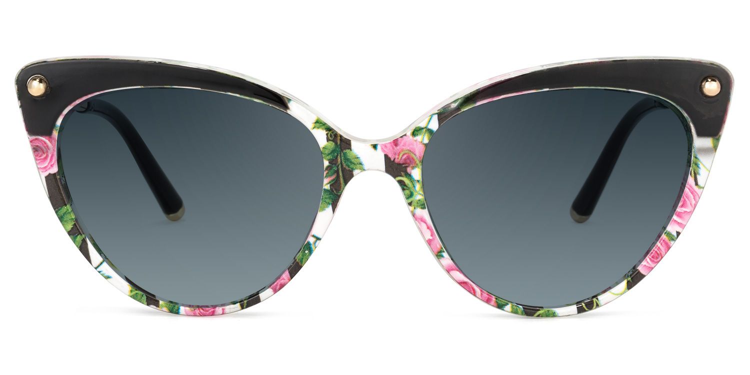 Cat Eye Pink-Floral Glasses | Zeelool Eyeglasses9