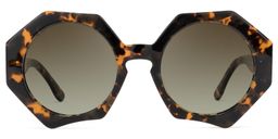 Hugh Geometric Tortoise-Gold Glasses6