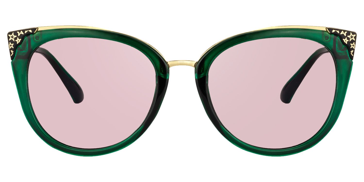 Cat Eye Dark Green Glasses | Zeelool Glasses7