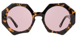 Hugh Geometric Tortoise-Gold Glasses8