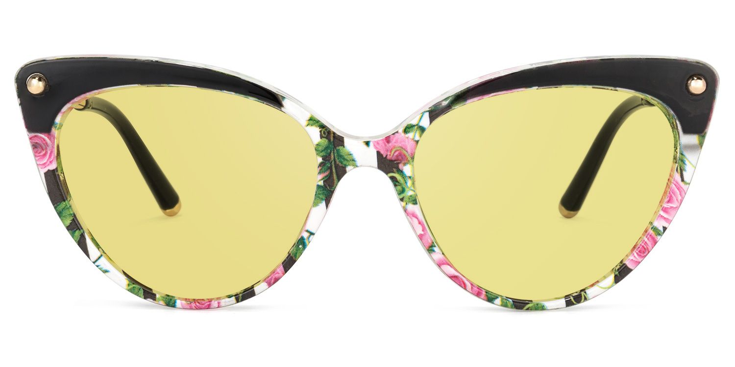 Cat Eye Pink-Floral Glasses | Zeelool Eyeglasses14