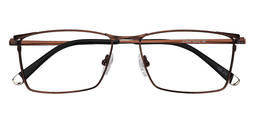 Robert Rectangle Brown Titanium Glasses1
