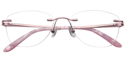 Scarlett Rectangle Pink Glasses1