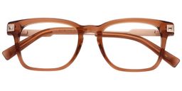 Ava Brown Square Eyeglasses1