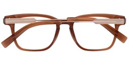 Ava Brown Square Eyeglasses4