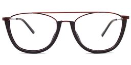 Alibi Aviator Brown-Pattern Eyeglasses0