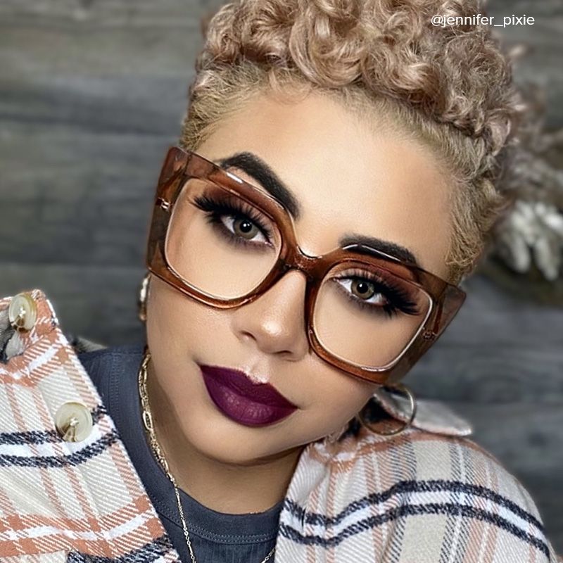 Qatar Beige Square Glasses
