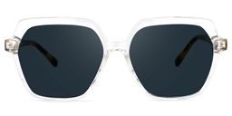 Norah Geometric Clear Glasses7