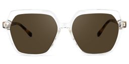 Norah Geometric Clear Glasses5